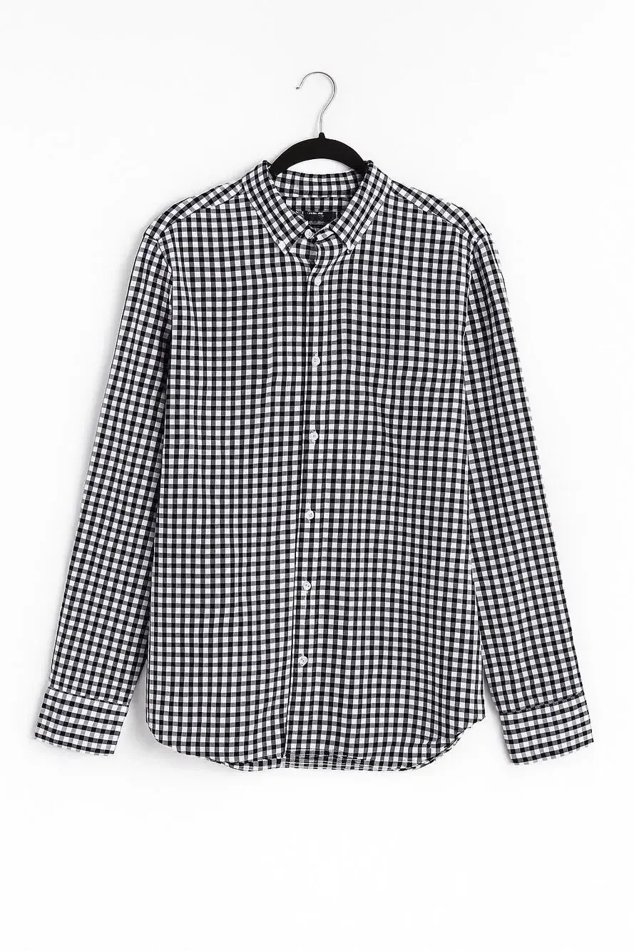 NWT J. Crew Men's FLAW Slim Untucked Flex Button Down Shirt Gingham Blue White L